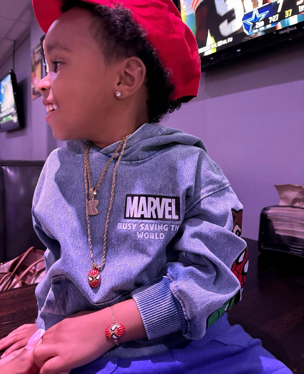 Spider Man Necklace & Bracelet