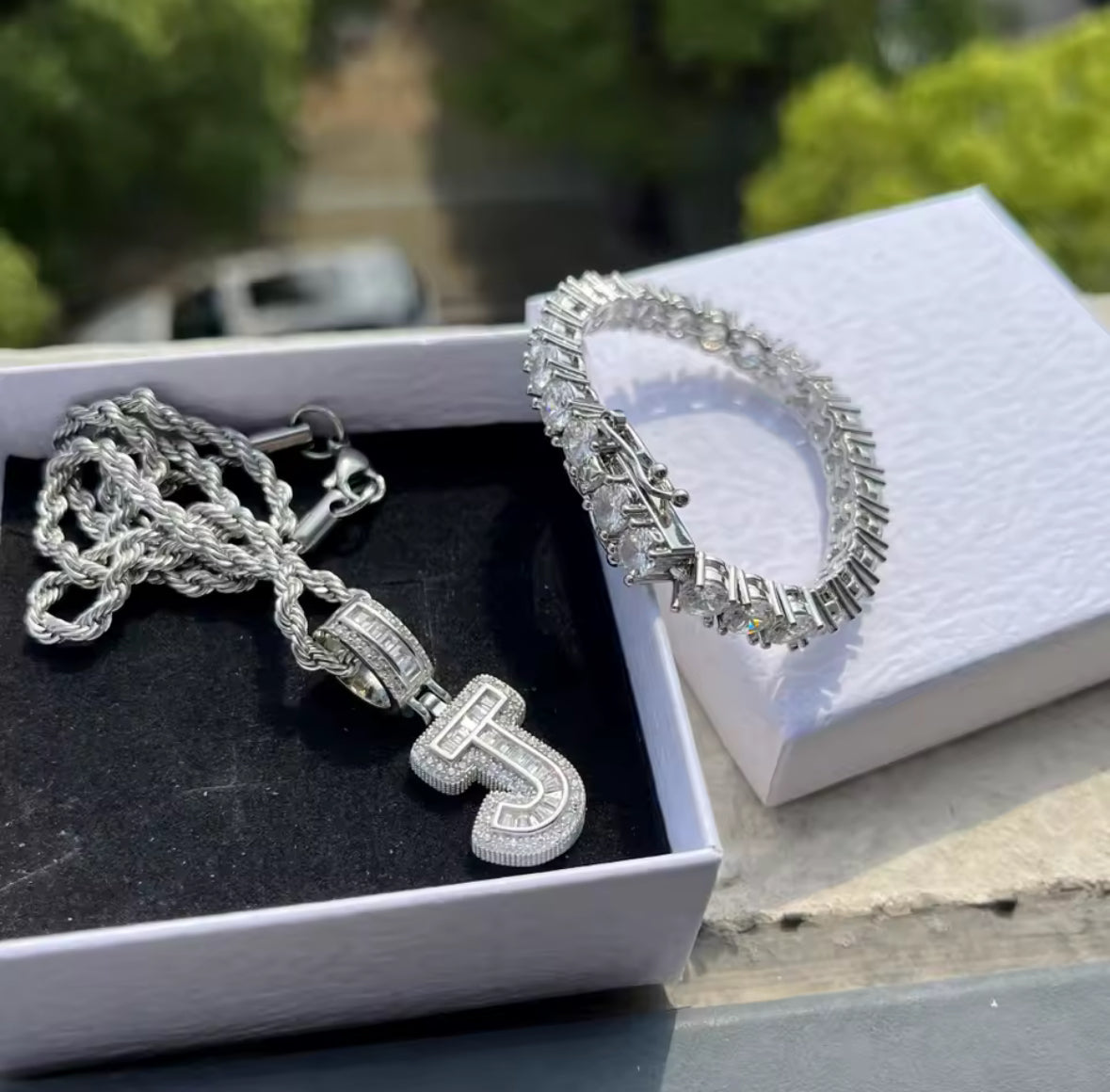 Baby Boy Letter Necklace & Bracelet