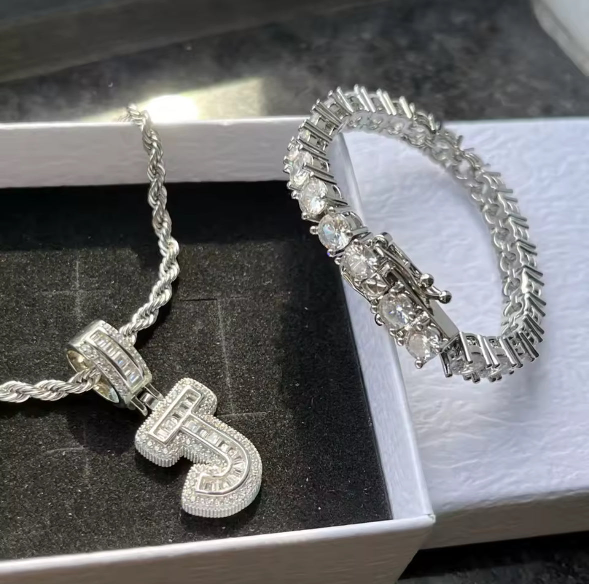 Baby Boy Letter Necklace & Bracelet