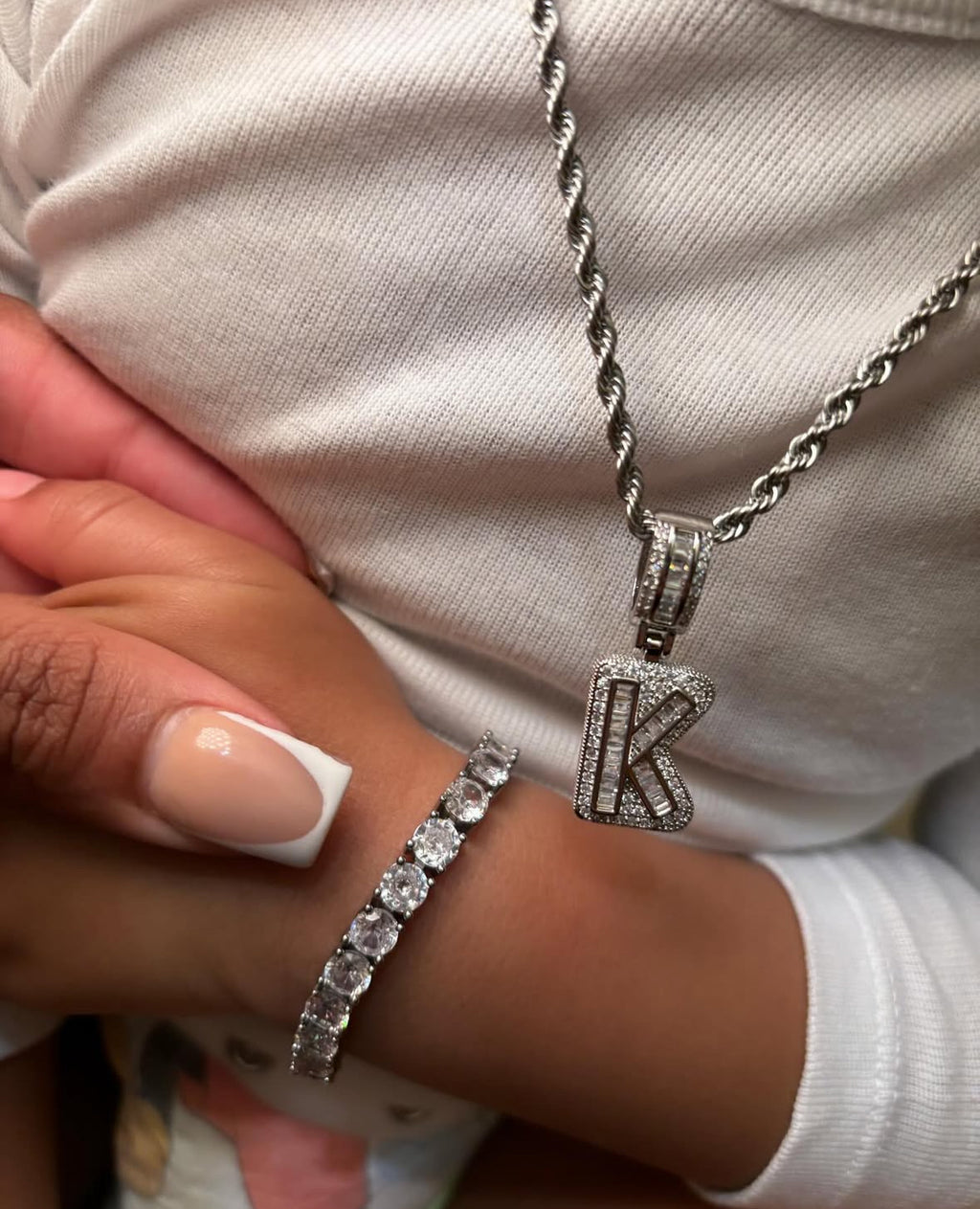 Baby Boy Letter Necklace & Bracelet