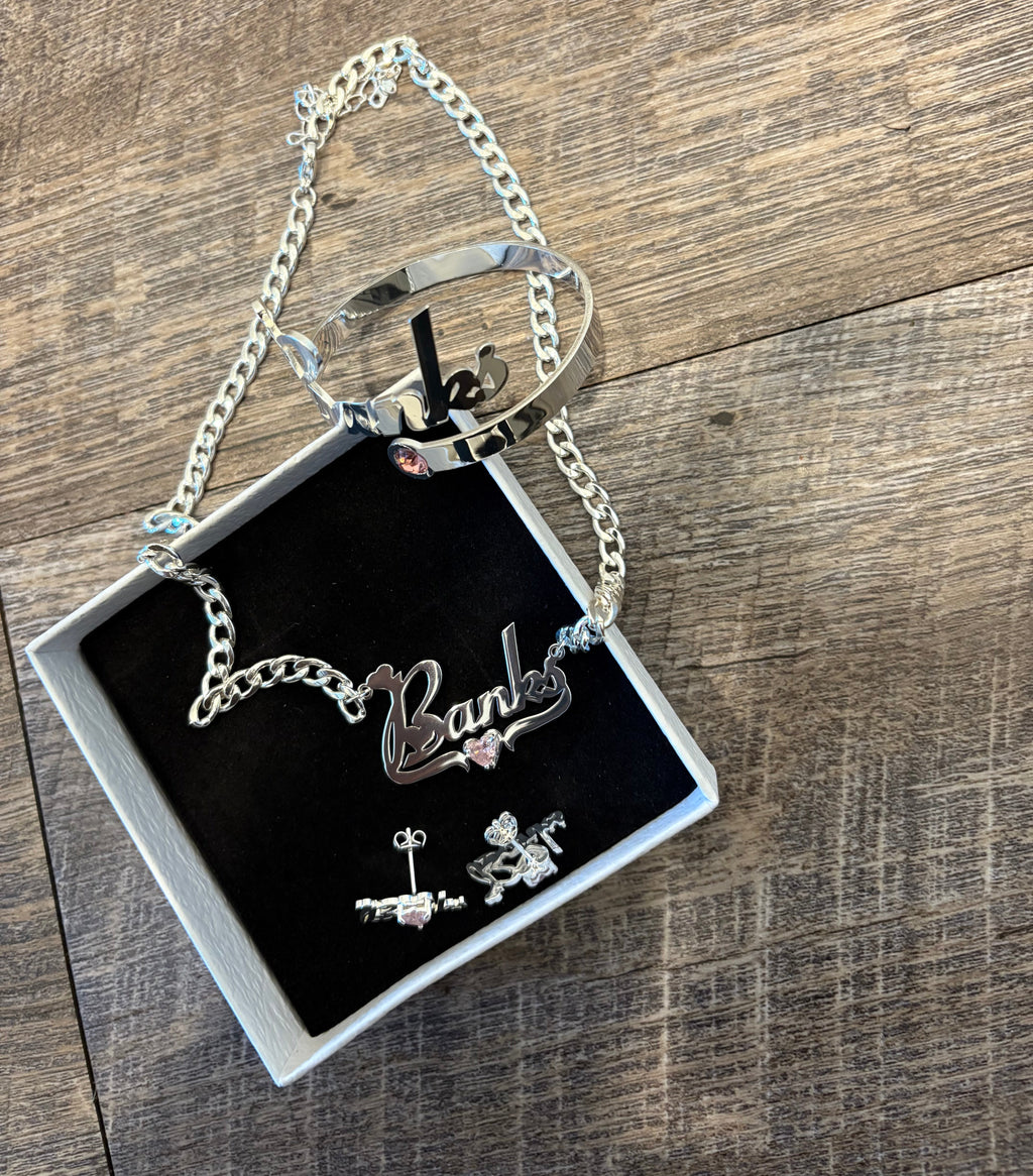 Signature Custom Name Birthstone Set