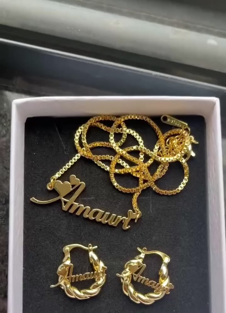 Personalized Custom Name Earring Set